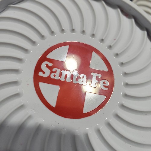 Vintage Santa Fe Railroad Set of 6 Train Coasters White Plastic 70s - Picture 2 of 7