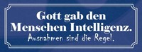 Holzschild 10X27 Cm Gott Gab Menschen Intelligenz Dekoration Deko Geschenk Holz
