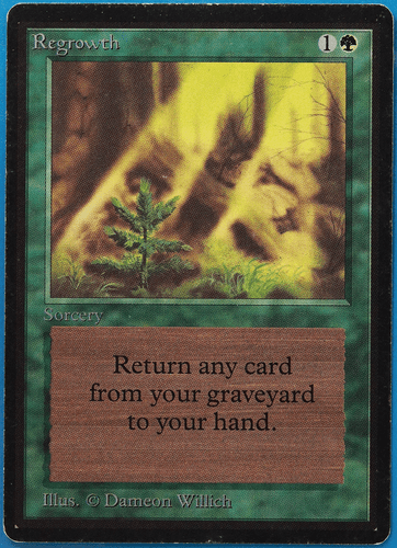 Regrowth Beta PLD Green Uncommon MAGIC THE GATHERING CARD (ID# 500778) ABUGames - Picture 1 of 2