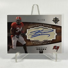 2007 Ultimate Collection Rookie Auto #146 Kenneth Darby /250 Buccaneers NM Card. rookie card picture