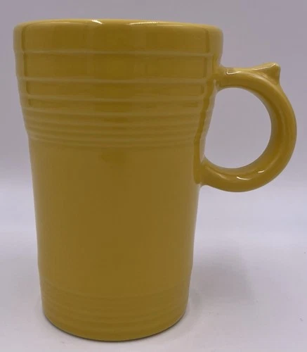 Homer Laughlin China Fiestaware Sunflower Yellow Latte Mug Ring Handle USA EUC