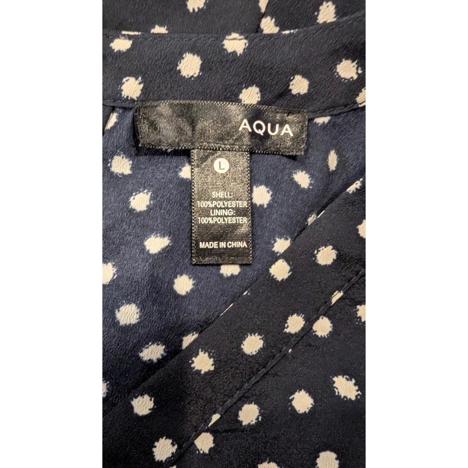 Mameluco para mujer AQUA negro a lunares cuello en V sin mangas informal talla L Foto 4 de 4