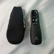 Logitech R400 Wireless Presenter Remote Red Laser Pointer with USB Receiver Case