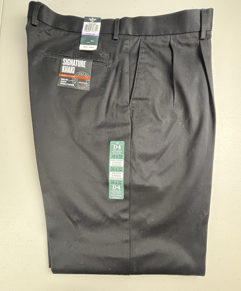 NEW! DOCKERS Signature Khaki D4 Pants Men's 38x32 Classic Fit