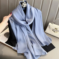 LUXURY BRAND SCARF Extra Long Shawl Wrap High Quality Silk Satin Best Gift Women