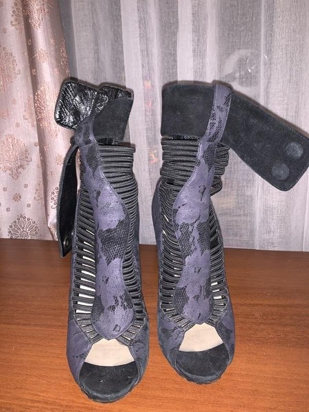 Women Nicholas Kirkwood Boots Grey Textile 37