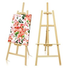 Pine Wooden Art Easel 45in Portable Adjustable Height Easel Stand for Painting
