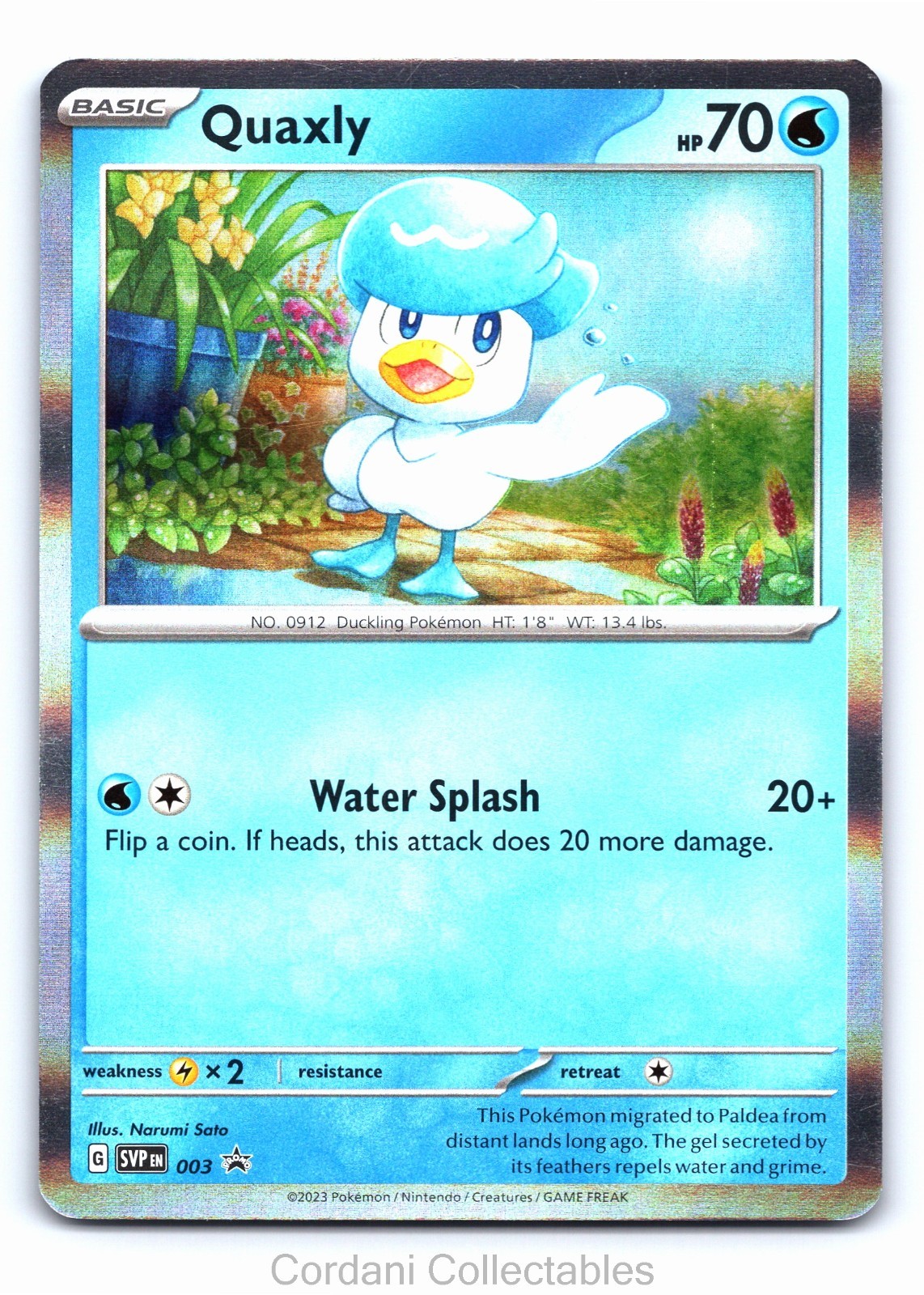 Quaxly SVP003 - SV Black Star Promo - Holo Pokemon Card - Near Mint