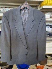 Burberry London Men's Blazer Suit Jacket 100 Wool Gray 48 L