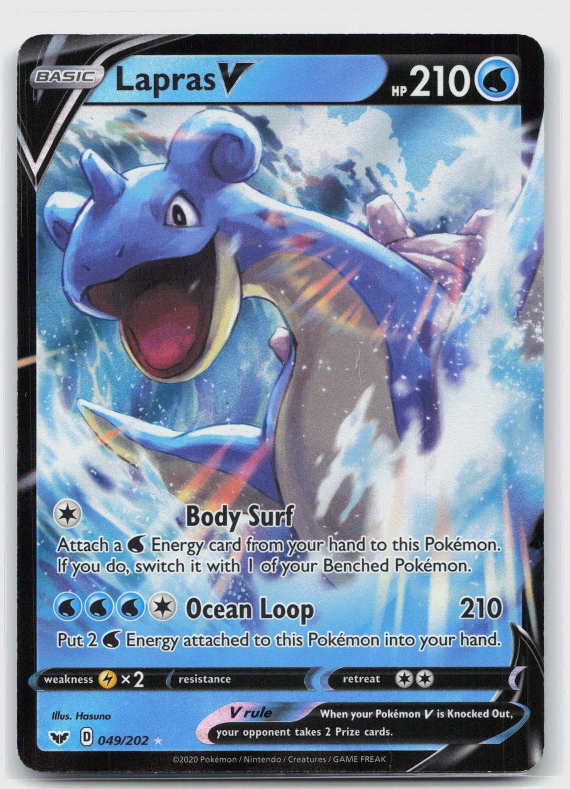 Lapras V 049/202 (NM) - SWSH01: Sword & Shield Base Set - Ultra Rare - Pokemo...
