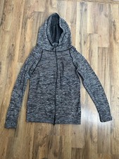 Soho Sport Womens Large Full Zip Long Sleeve Hoodie Polyester/Spandex Black/Gray
