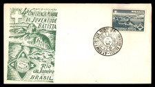Mayfairstamps Brazil FDC 1953 Rio de Janeiro 4th Batista world youth conference
