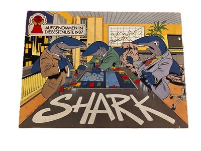 Shark Flying Turtle Games 1987 80er retro vtg Börsenspiel geprüft komplett
