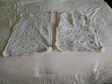 Pair of Crocheted Beige Pillow Shams 25 x 17 ...