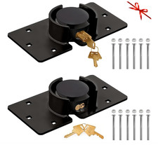2PCS Van Door Locks Keyed Alike, 73mm Heavy Duty Hidden Shackle Padlock Hasp Set