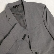 Banana Republic Blazer Men 40R Gray Slim Fit Micro Check Tollegno Merino Wool