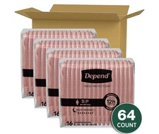 Depend Women's Night Incontinence Underwear Overnight, Small*64 Count*