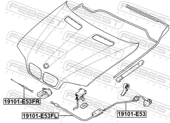 Fits FEBEST 19101-E53FR LID LOCK OPENING DRIVE CABLE SI  ⭐UK Stock⭐