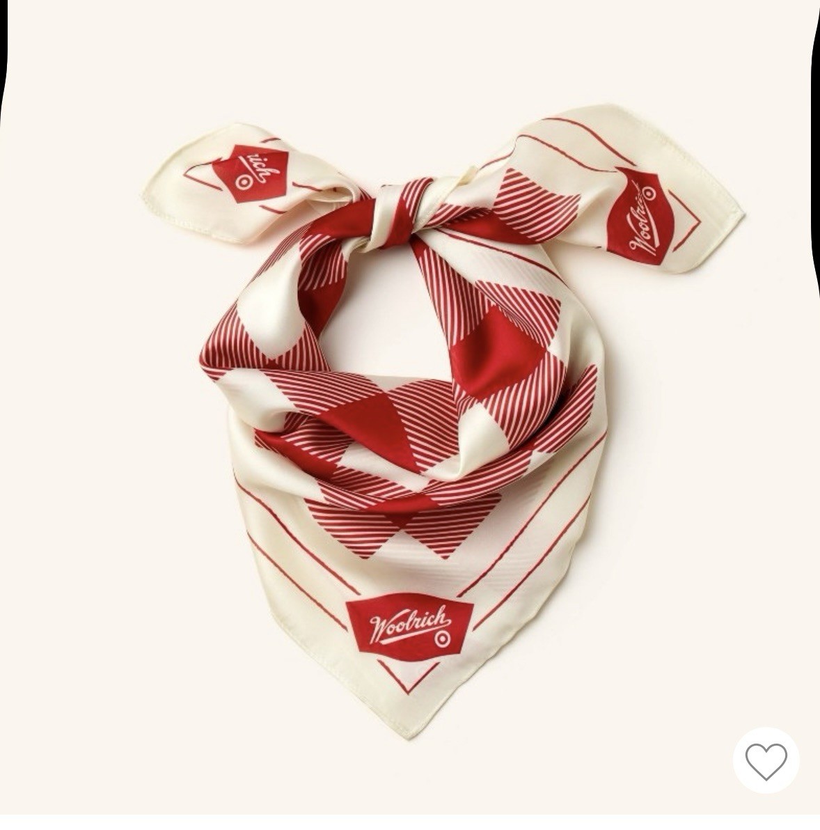 Woolrich x Target Red White Buffalo Check Bandana Scarf SOLD OUT