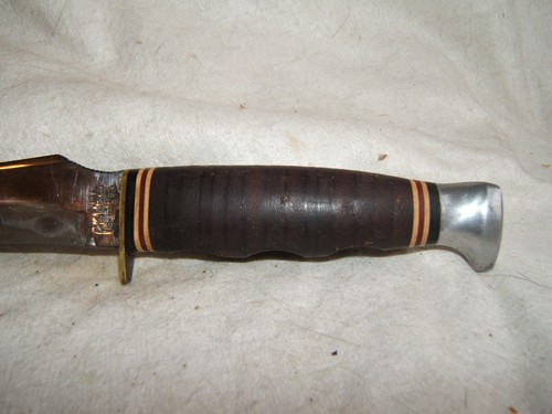 kabar 1237 usa fixed blade hunting fishing knife w/sheath ka-bar vtg - Picture 12 of 19