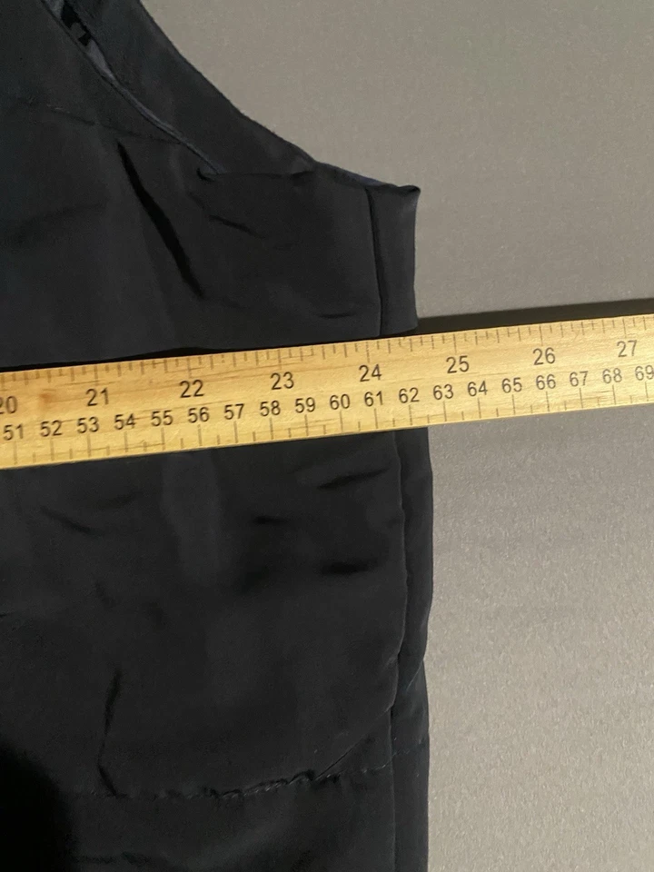 Chaqueta Liz Claiborne para mujer 3X chaleco acolchado azul imitación piel ribete capucha Foto 3 de 4