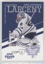 2010-11 Panini Playoff Contenders Leather Larceny Jonas Gustavsson #8 1o3