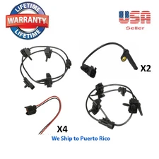 4 ABS Wheel Speed Sensor Front Rear Left Right &Connector Fit CADILLAC SRX 10-16