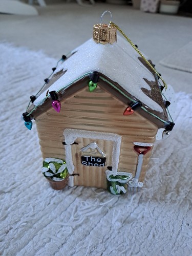 Sass And Belle Large Christmas Snow House Shed Decoration Bnwt
