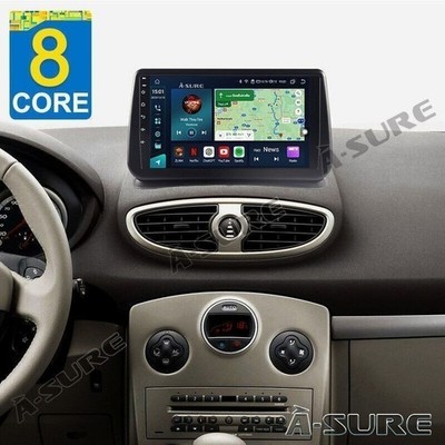 Android 14 9'' 4G+64G Autoradio CarPlay GPS NAVI RDS Für Renault Clio 3 2005-2014