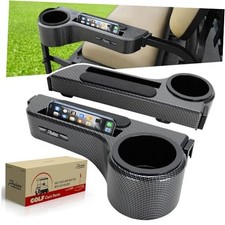 Golf Cart Armrest with Cup Holder/Rear Seat Arm Rests Fit for Carbon Fiber