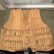 VTG Mens Canvas Duck Hunting Bird Game Shooting JACKET VEST 12GA