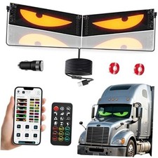 2PCS LED Eyes for car,23.6x4.72in Devil Eyes Light for Car Windshield,Flexible