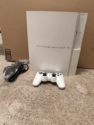 Playstation 3 Phat Ceramic White Console 500GB Japanese. W Controller Tested.