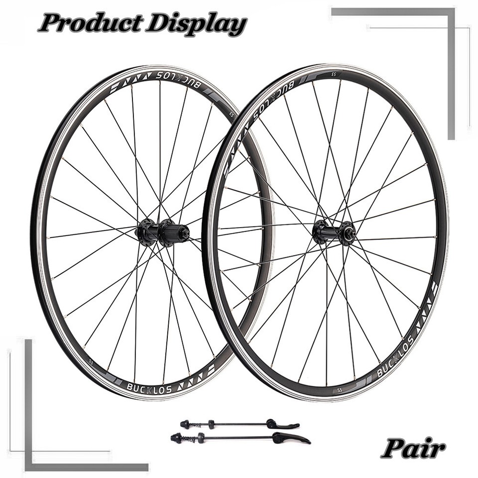 Road 700C Wheelset Front/Rear Rim Brake Clincher Bicycle Wheels for ...