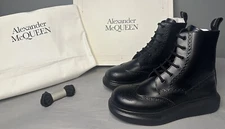 Alexander McQueen Hybrid Brogue Boot Black Men’s Size 39 (US 6) Authentic