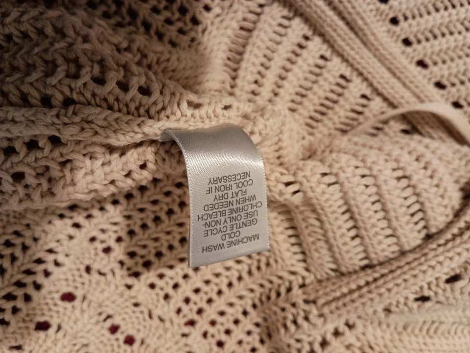 **Oferta***Suéter de ganchillo 100 % algodón talla grande Avenue 18-20 beige  Foto 4 de 4