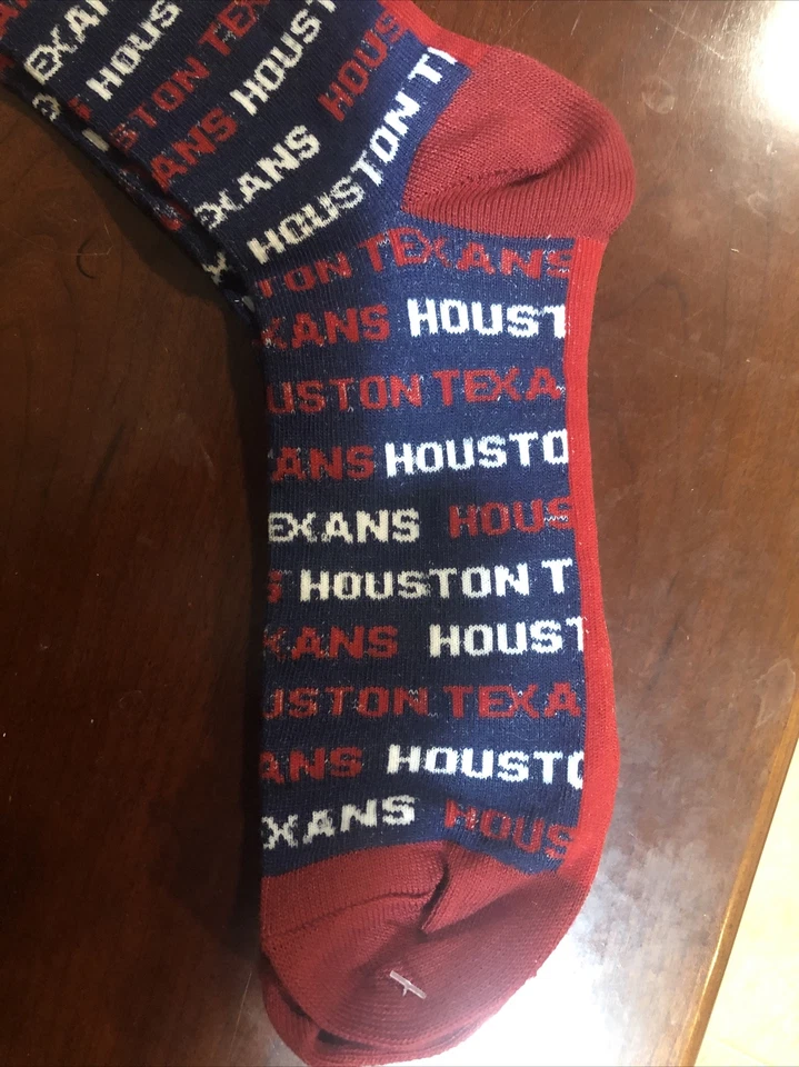 Large Offical NFL Houston Texans Long Socks - Image 2 of 4