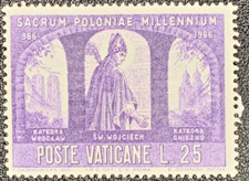 Vatican City 1966 Postage Stamp Polands Sacred Millennium 966-1966 Unused MNH