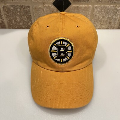  47 Boston Bruins NHL Baseball Cap Strap Back Hat Men OSFA Yellow Forty Seven