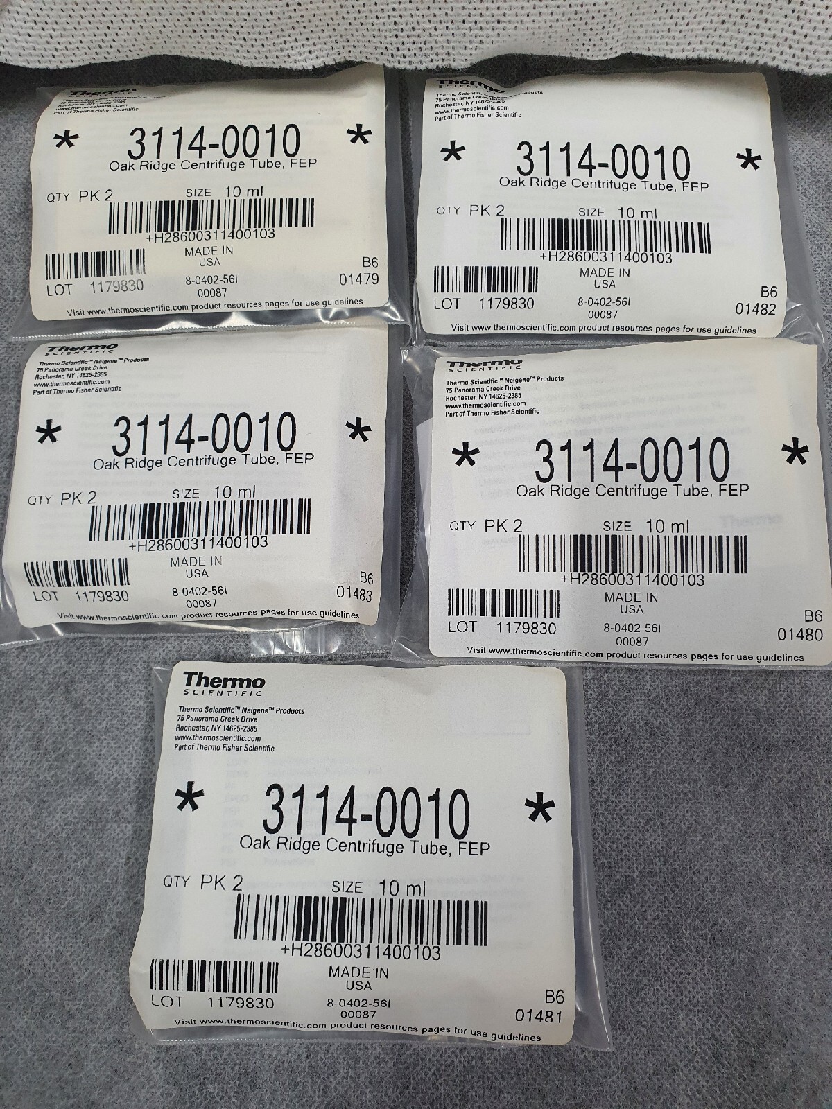 Centrifuge tubes Oak Ridge Typ 3114-0010 - 10 ml ,  FEP Teflon  2/Pack; 10/Case