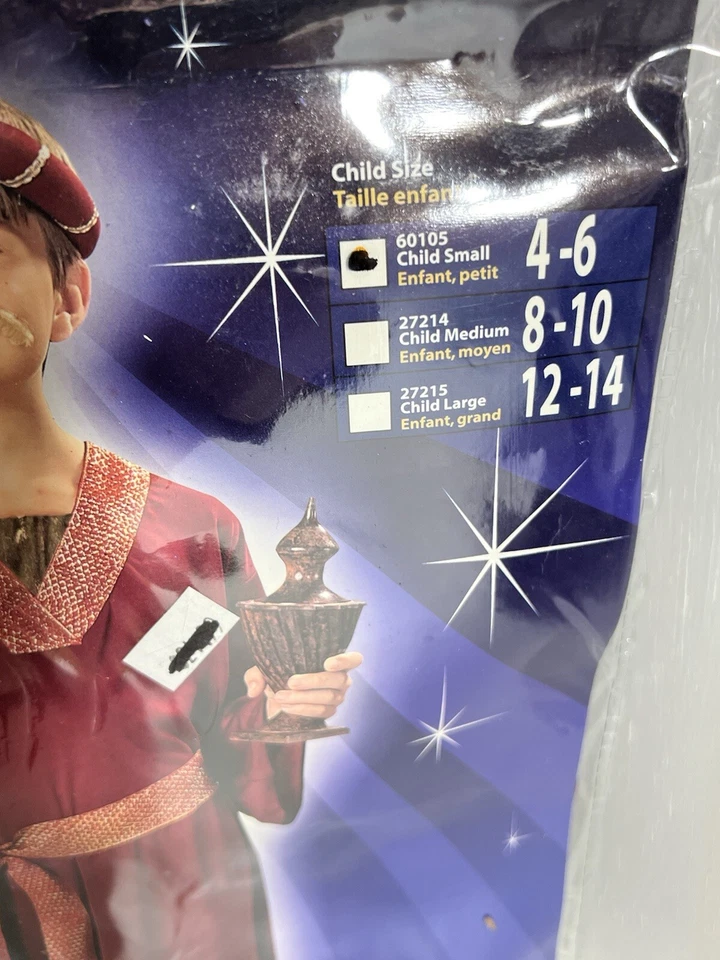 Figura Bíblica Navidad Reyes Magos Niño Talla Pequeña 4-6 Disfraz Foto 2 de 4