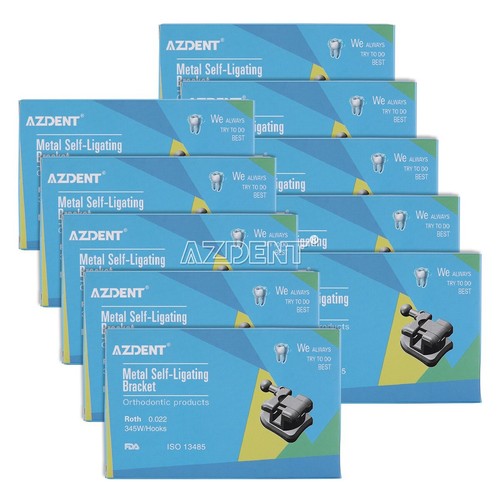 AZDENT Dental Orthodontic MIM Self Ligating Bracket Braces Roth.022 Hooks 345 - Picture 13 of 13
