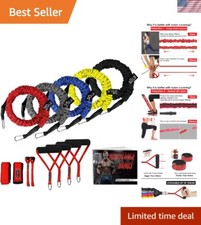 Heavy-Duty 15-Piece Resistance Bands Set - Anti-Snap, Portable Gym Kit