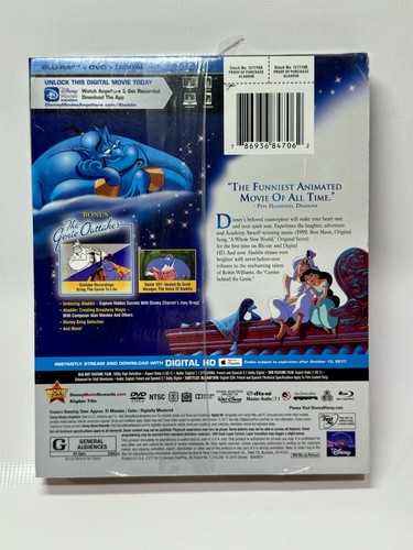 Aladdin Digibook BluRay DVD Movie Disney 2015 Target Exclusive Family Fantasy - Picture 2 of 3