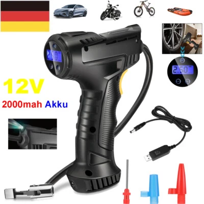 OYAJIA Kabellos LCD Akku Elektrische Luftpumpe Auto Reifen Druckluft Fahrrad Kompressor