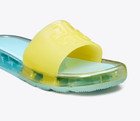 TORY BURCH Bubble Jelly Slides Blue Yellow Size 5 Waterproof  (New in Box) — photo 5