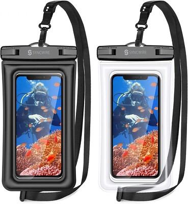 SYNCWIRE 1/2er Pack wasserdichte Handyhülle passt bis zu 7'' wasserdicht IPX8