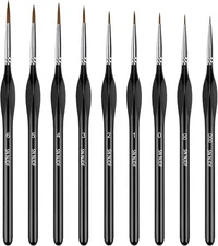 Ultra-Thin Detail Paint Brushes Set for Precision Artists - Professional Mini...