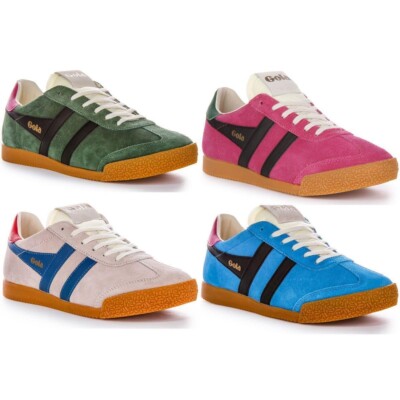 Gola Classics Elan Low Profile Sneaker Damen Trainer Grün Schwarz EU 36-42