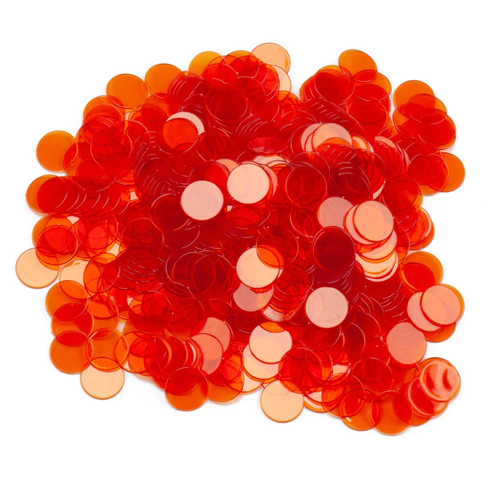 1000 шт. 3/4-дюймовых игровых фишек для бинго. Маркеры для подсчета, сортировки, науки и образования - Изображение 4 из 4